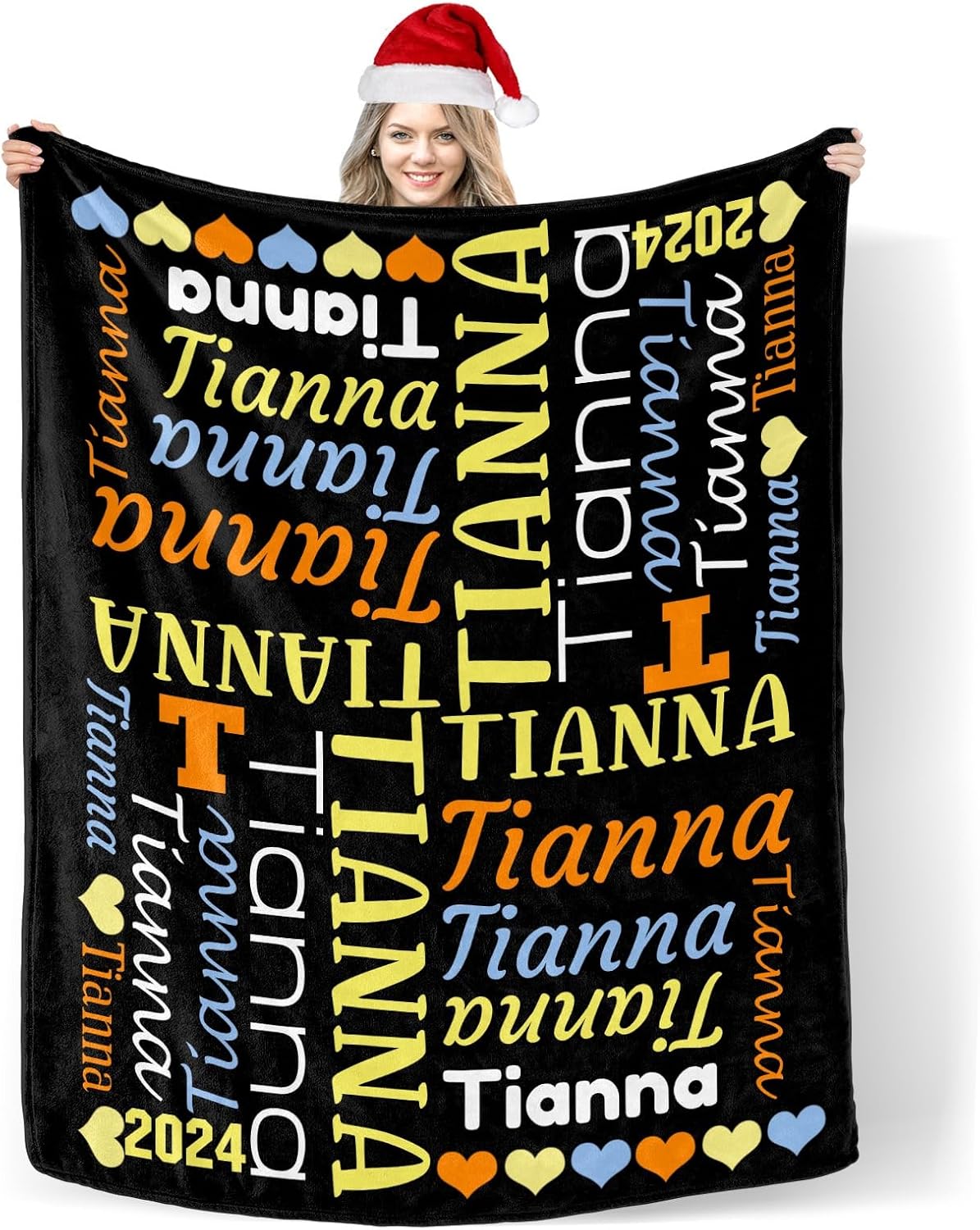 Custom Blanket with Name Personalized Swaddling for Baby