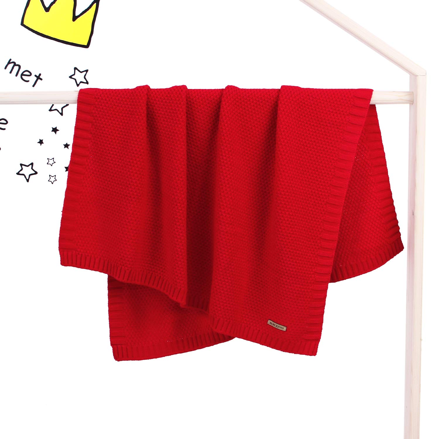 Mimixiong Red Baby Blanket 40x30 Inch Knit