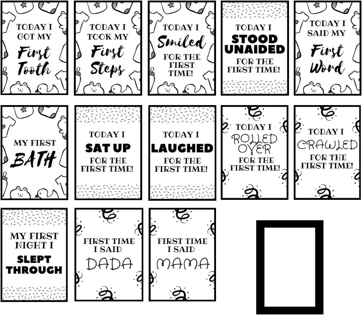 HH Henry Hunter Baby Milestone Blanket with Frame Memory Cards