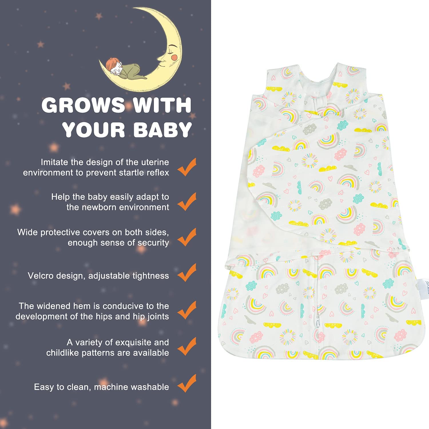 Ftikvo Swaddle Blanket 100 Cotton Newborn Baby Wrap