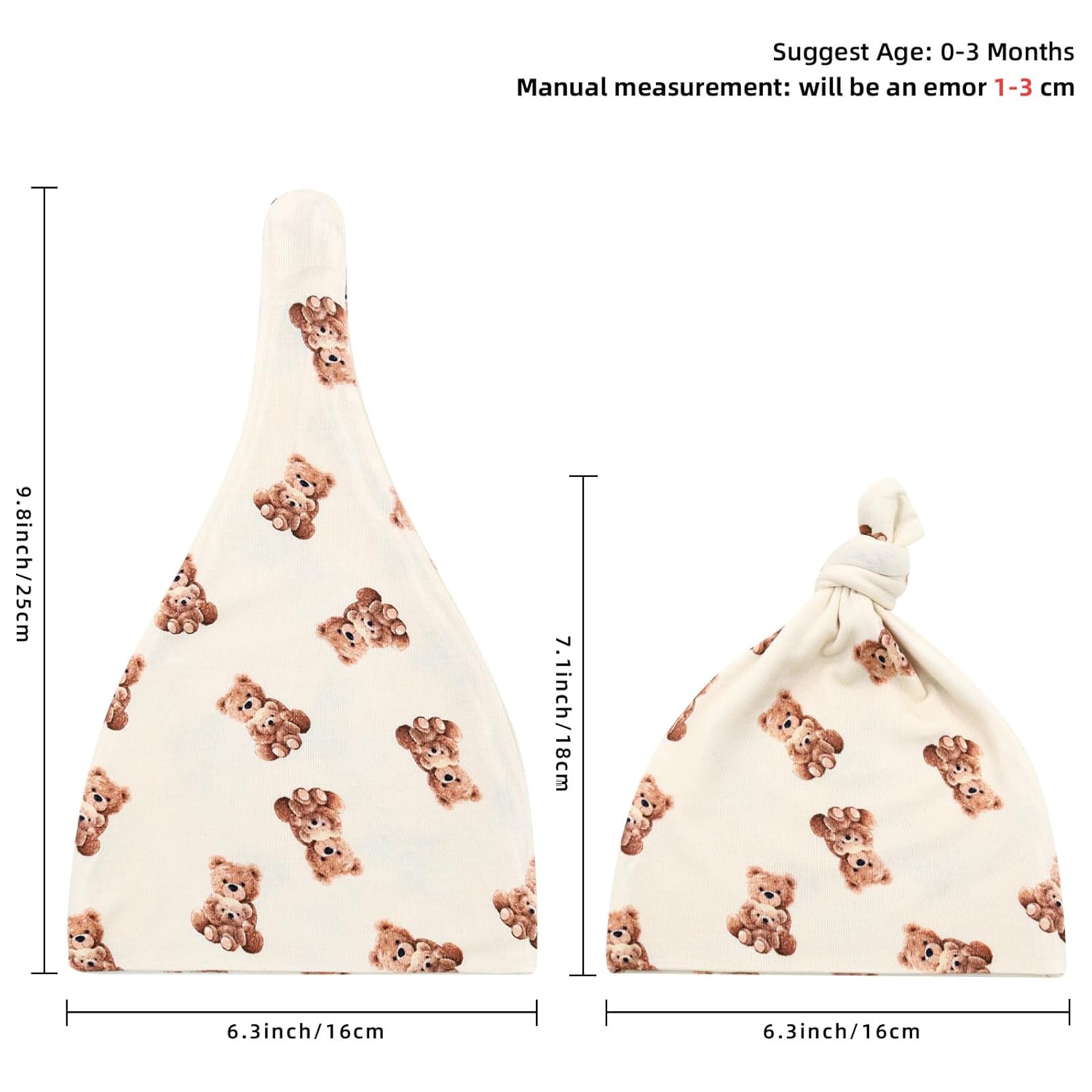 LifeTree Muslin Swaddle Blanket with Bear Hat Set