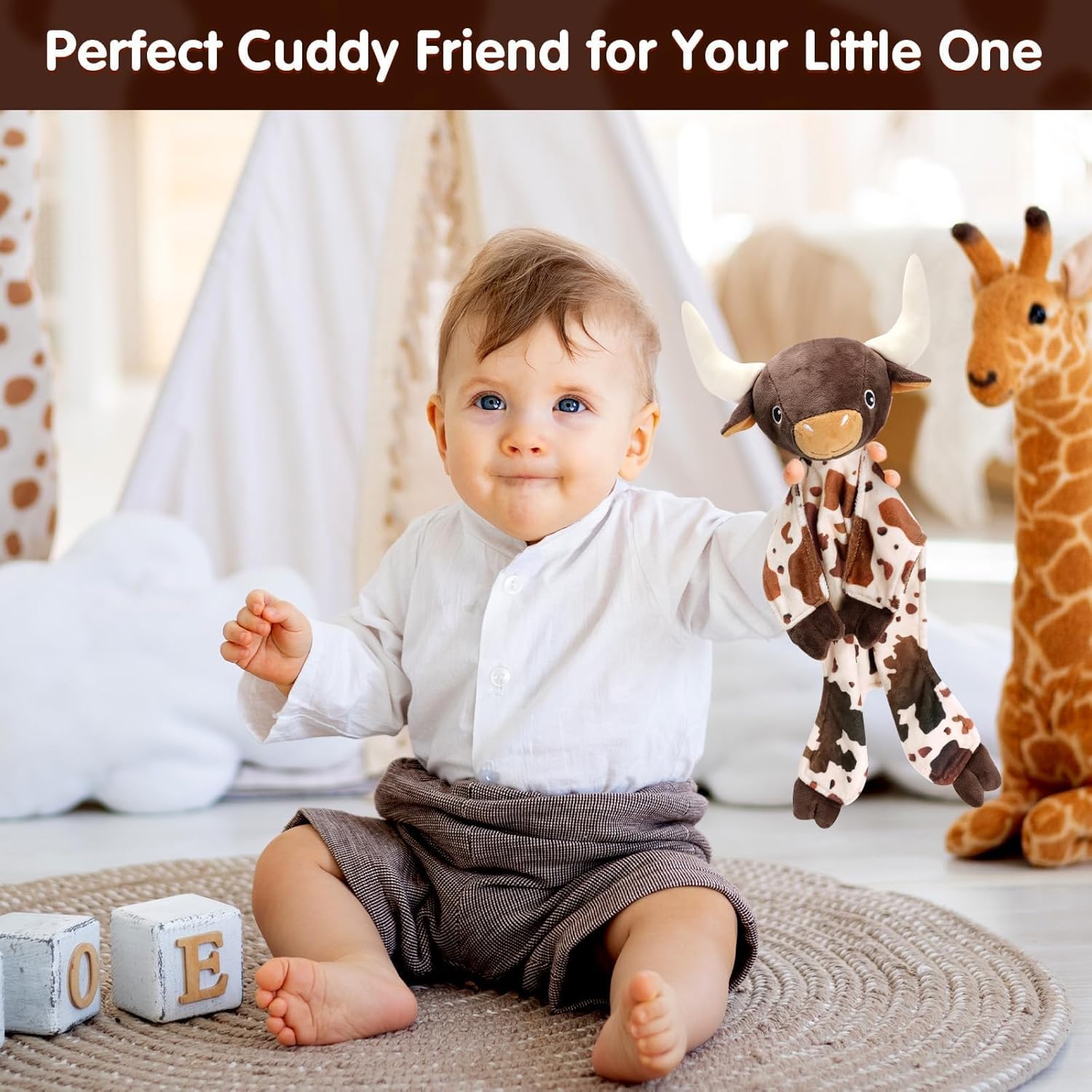Gicoherero Longhorn Baby Security Blanket