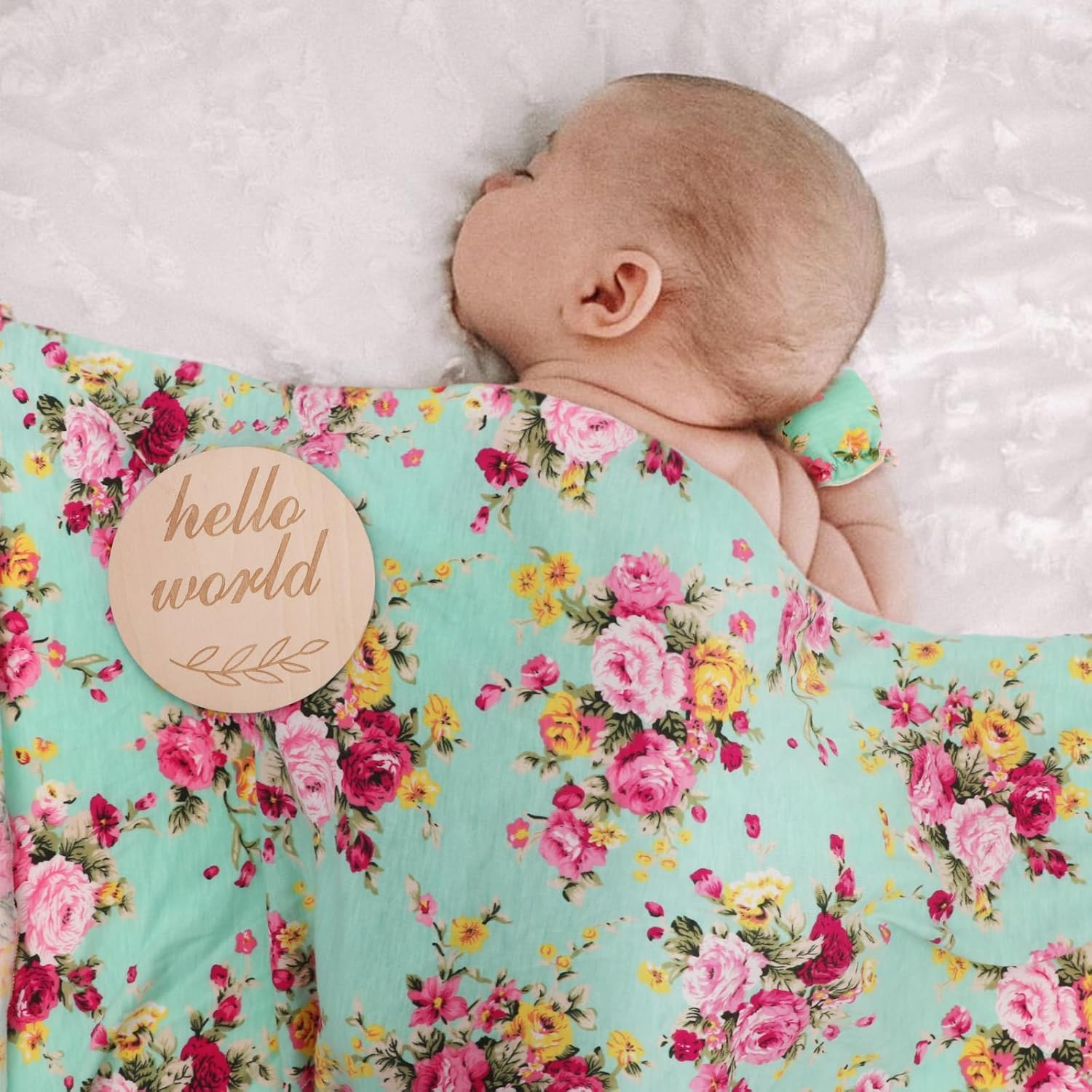 DRESHOW BQUBO Floral Swaddles Baby Girl Set