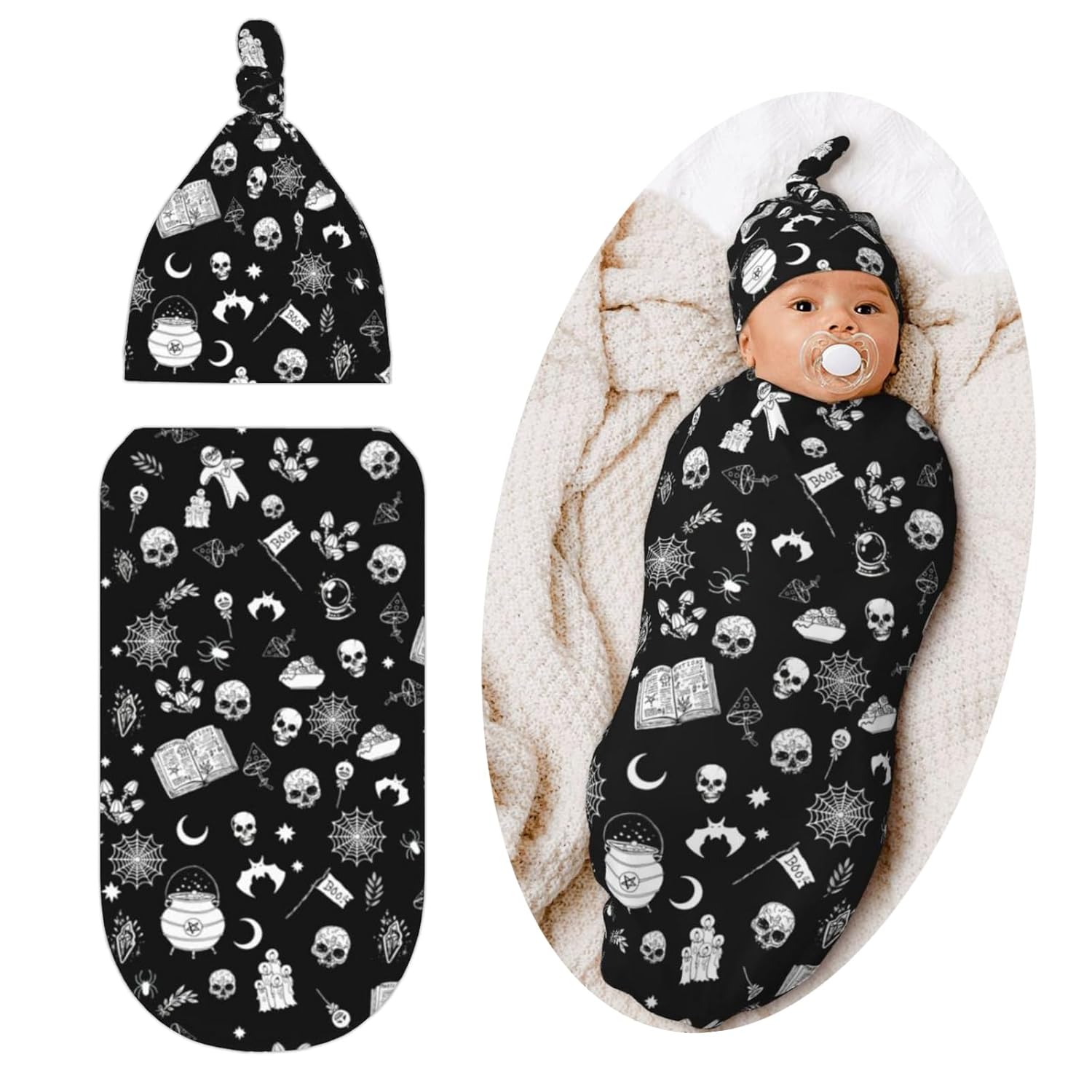 Gothic Swaddle Blanket for Baby Newborn