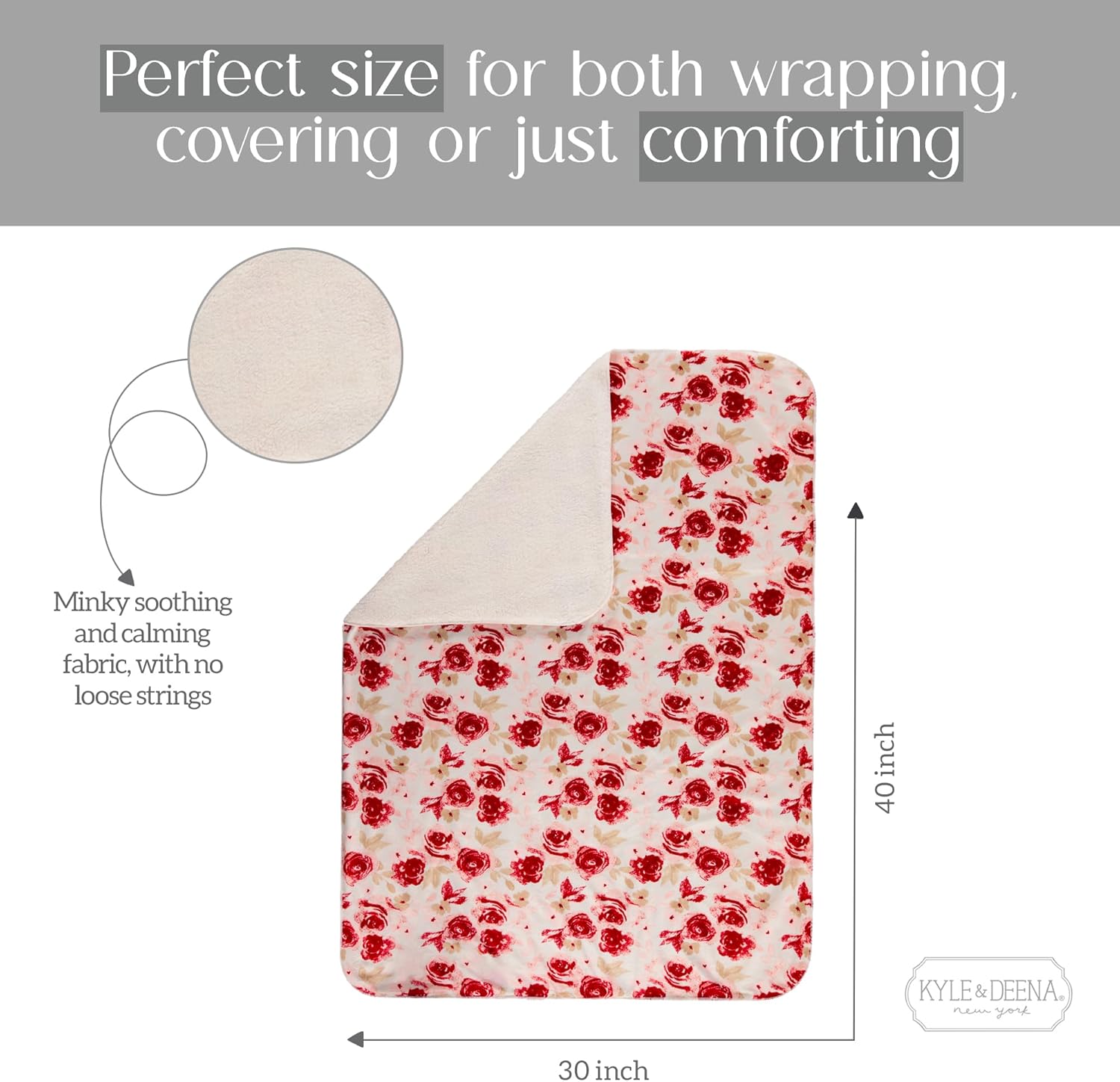 Baby Gear Soft Flower Print Blanket for Girl