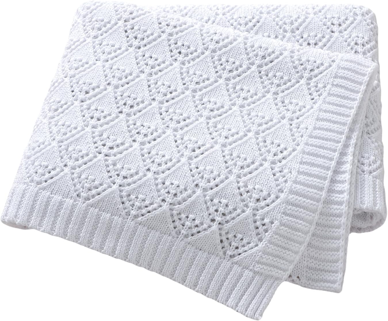 Neiwech Soft Cotton Swaddle Blanket 40x30 Inch