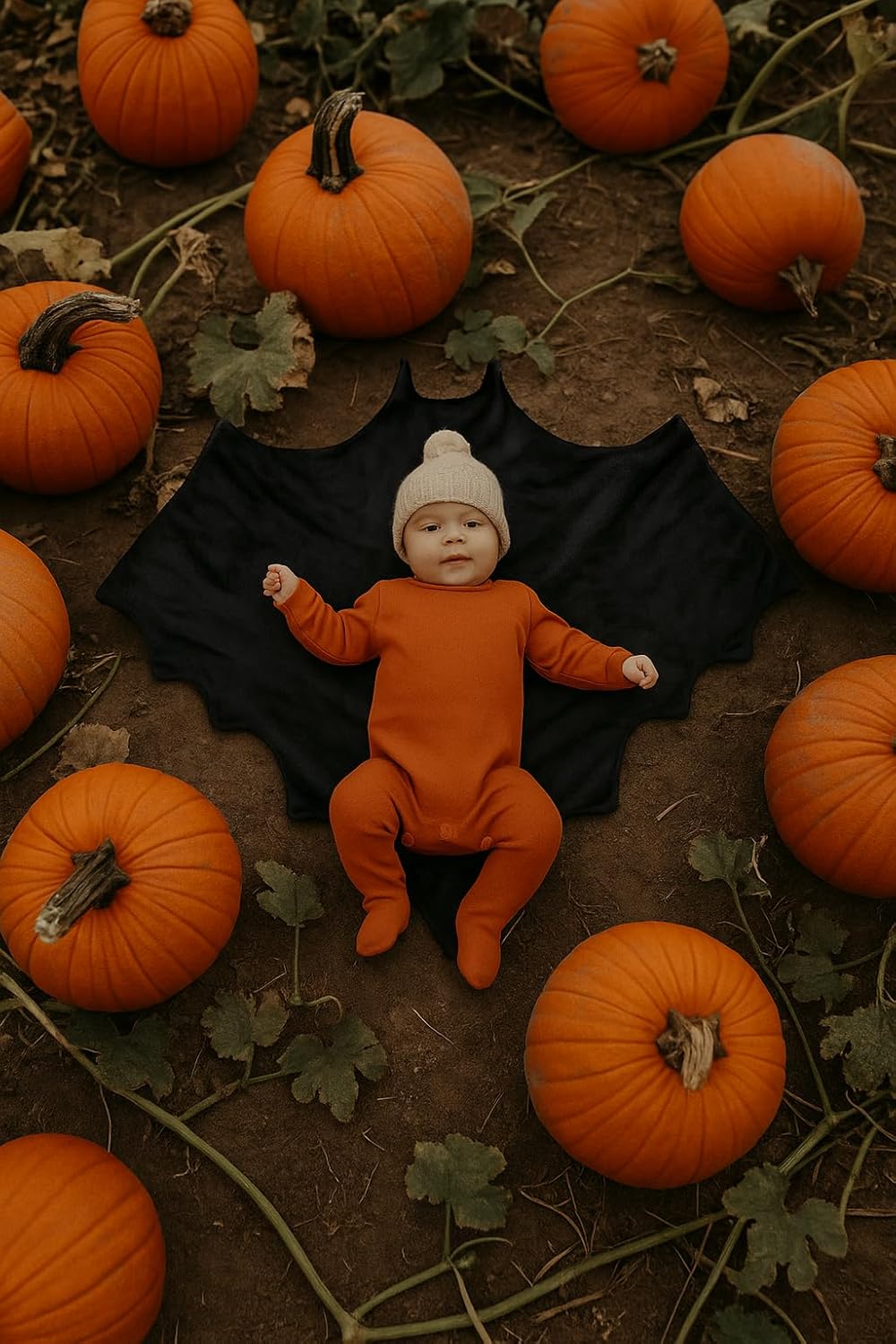Bumba Kids Bat Blanket with Halloween Milestone Option