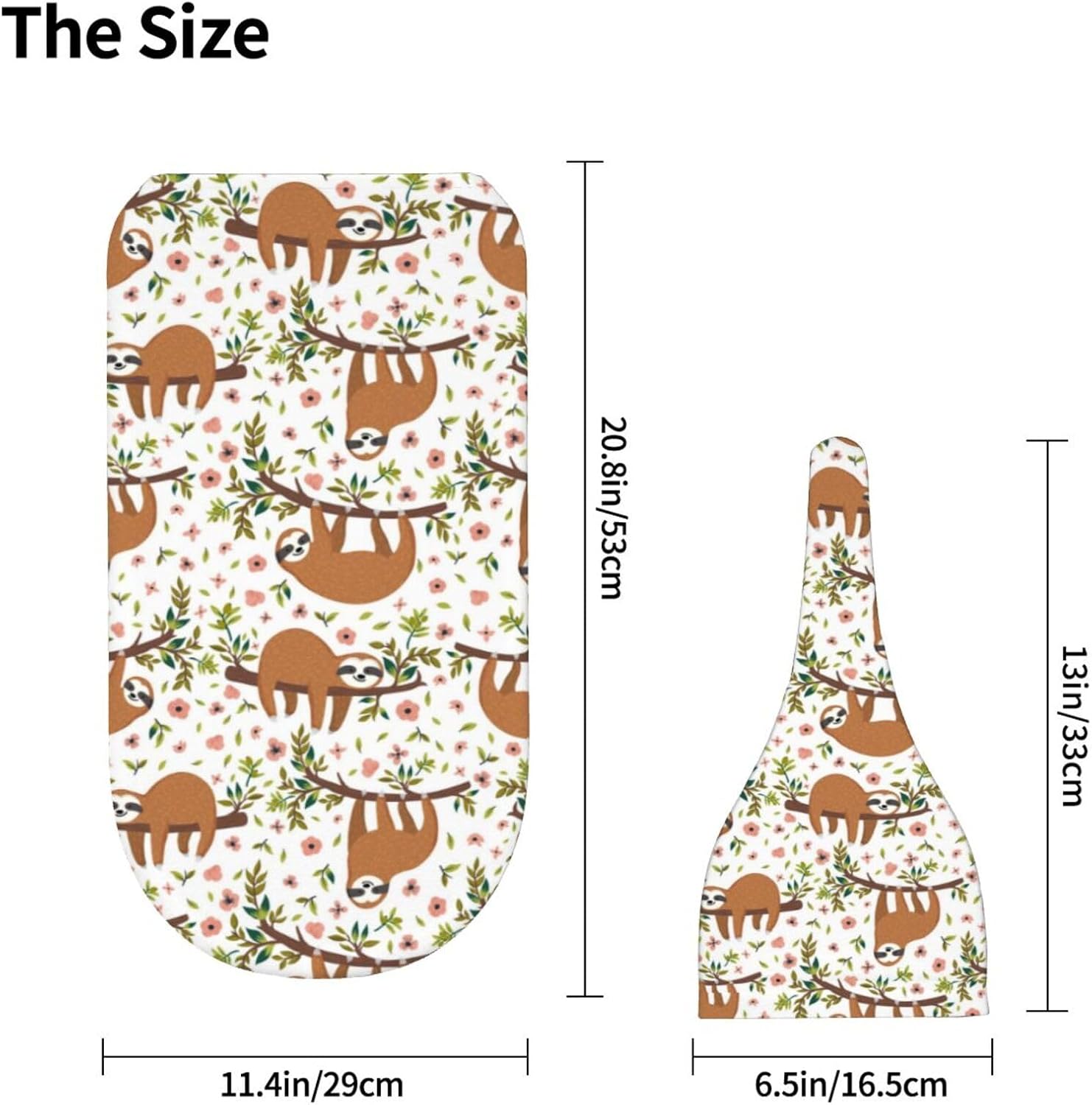 Lcokin Cute Sloth Baby Swaddle Blanket Hat Set