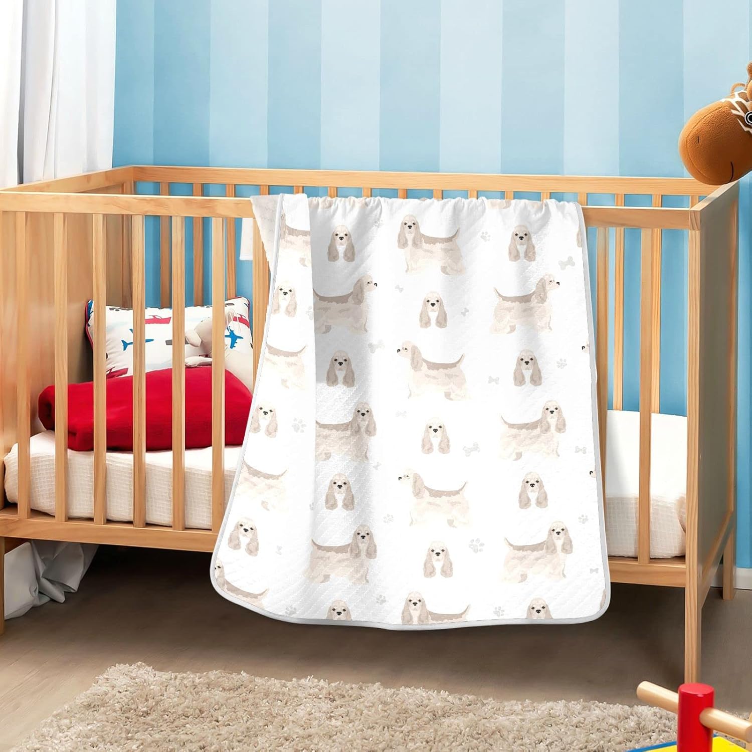 American Cocker Spaniel Swaddle Blanket for Infants 30x40 Inches
