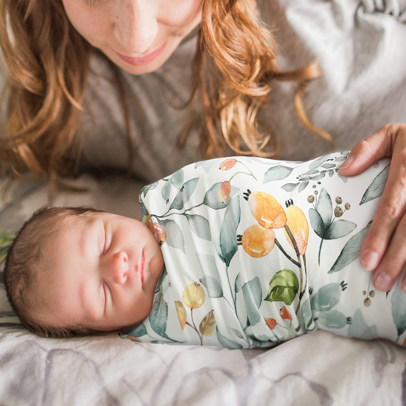 GRSSDER Swaddle Blanket 2 Pack for Baby Girls