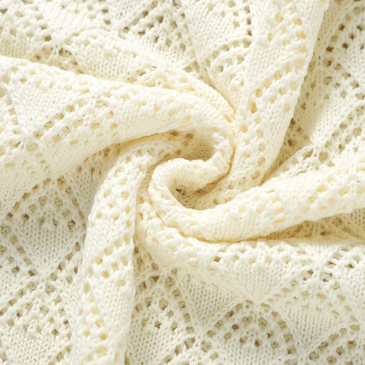 Neiwech Baby Blanket Swaddle 40x30 Inch Beige