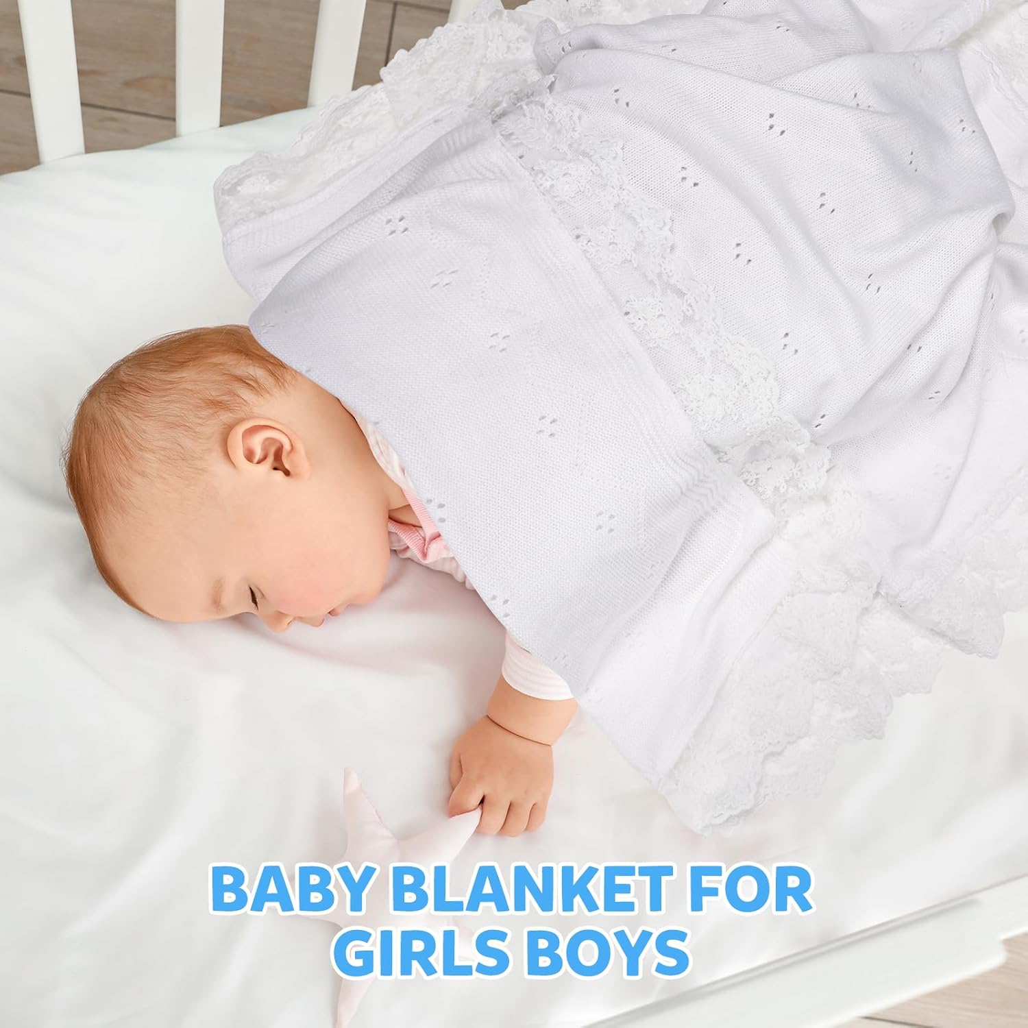 Runeaoys Swaddling Blanket with Heart Design for Baby Girls and Boys 1
