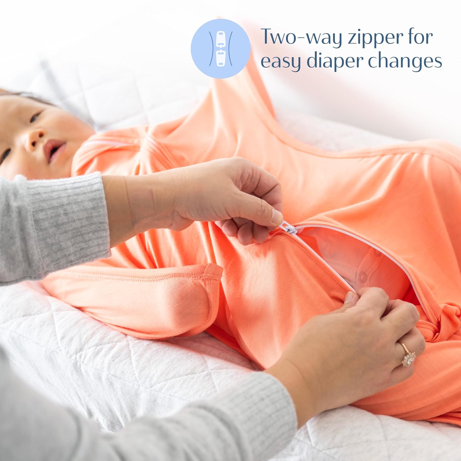 SleepingBaby EverSoft Zipadee-Zip Swaddle - Medium 6-12 Months