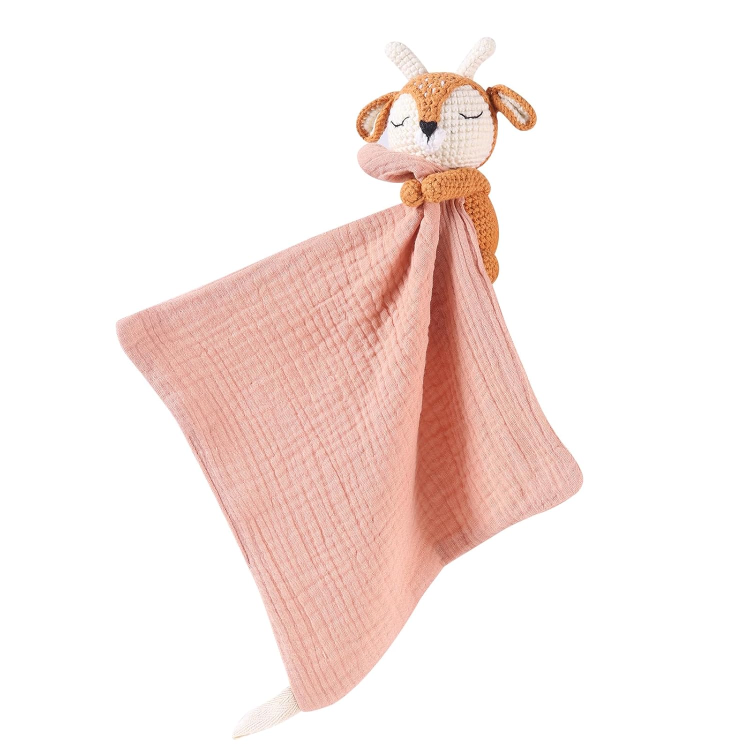 BBYP Baby Deer Security Blanket with Rattle