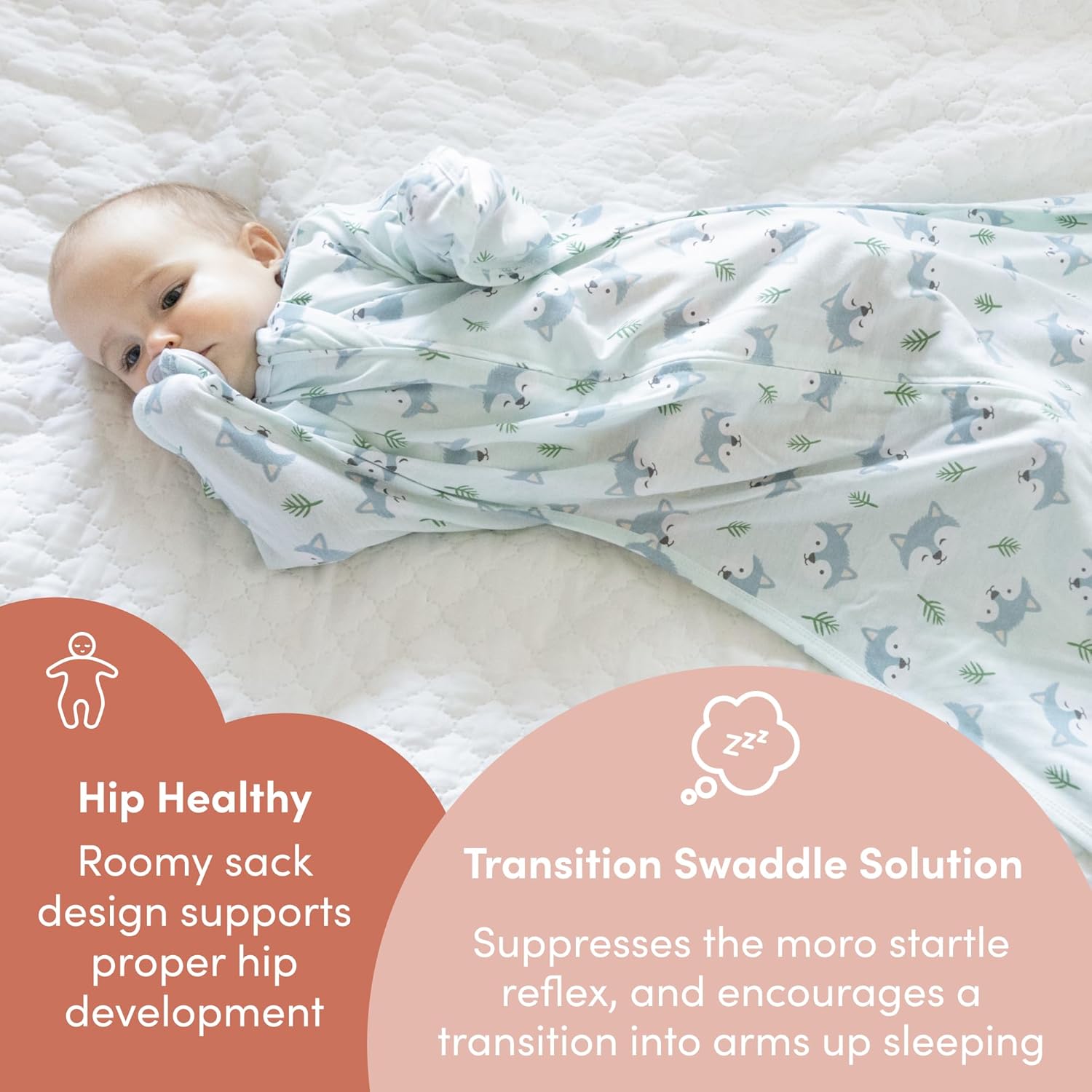 SleepingBaby Zipadee-Zip Transition Swaddle and Snuggle Strap Set