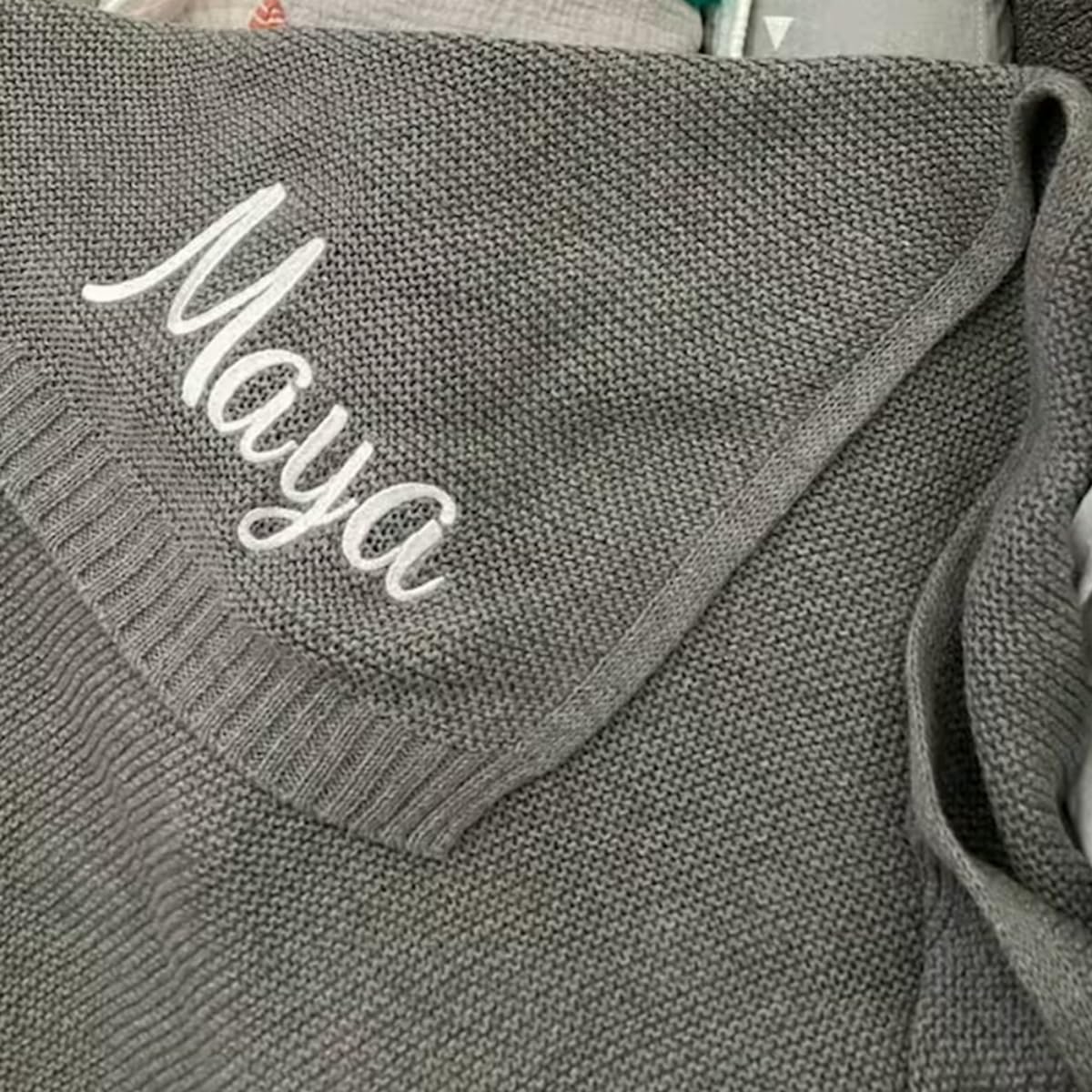Personalized Embroidered Baby Blanket with Name 1