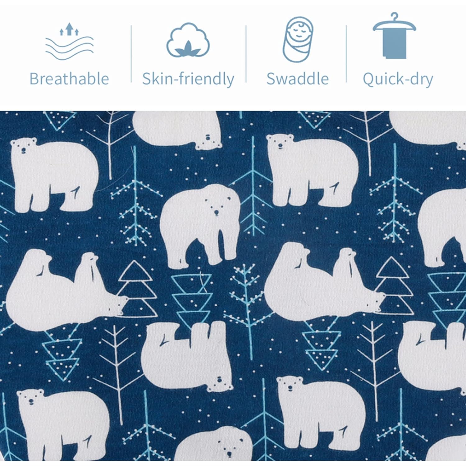 INSULAR Soft Cotton Swaddle Blanket 3 Pack