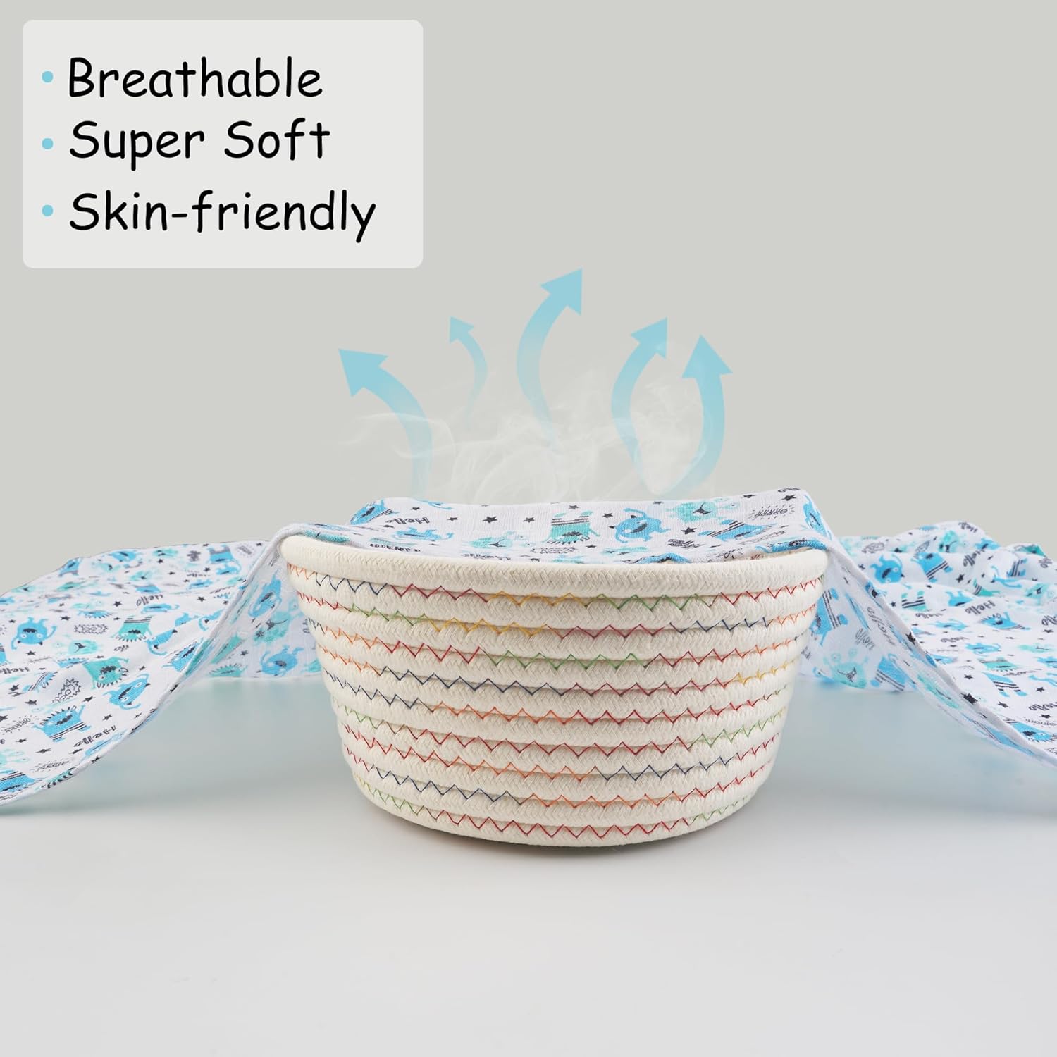 Lasoftan Swaddle Blanket 36 x 40 Inches 2 Pcs for Newborns