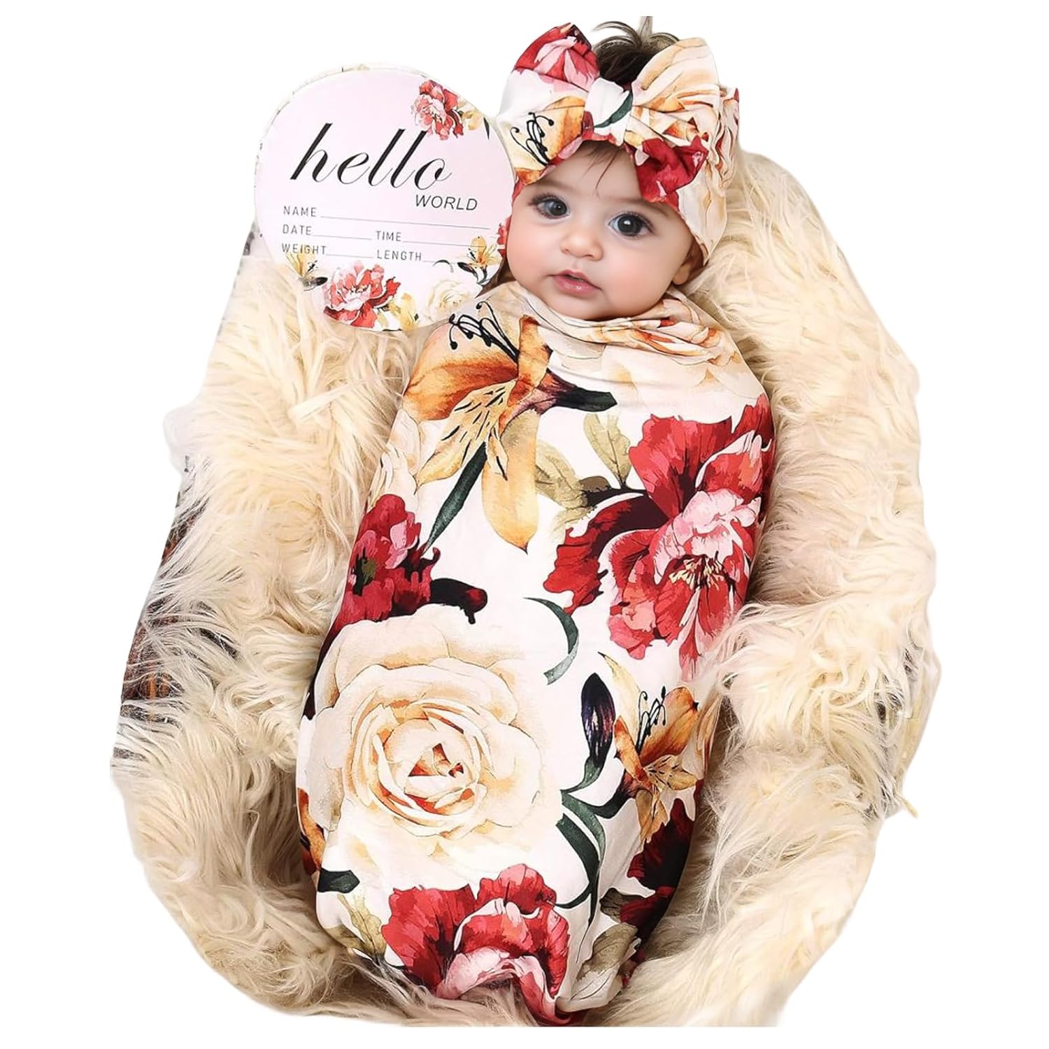 Galabloomer Flower Print Swaddling Blankets Set