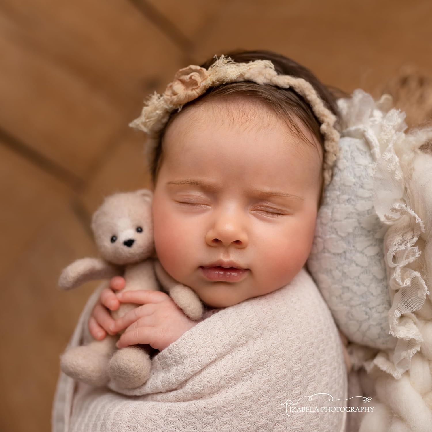 Twinkle Nest Baby Wrap - Newborn Photography Prop Beige
