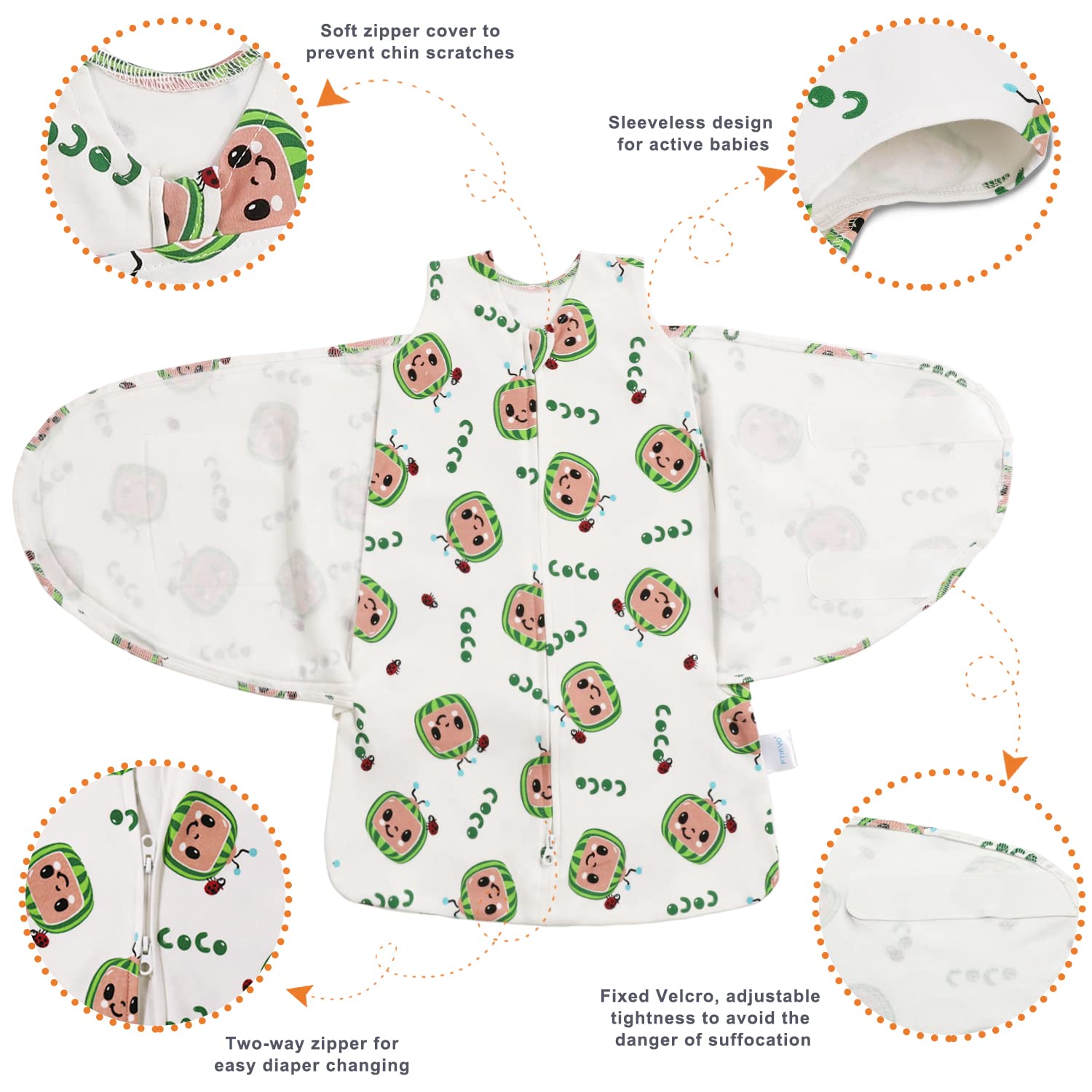 Ftikvo Swaddle Blanket 100 Cotton Wrap for Newborns