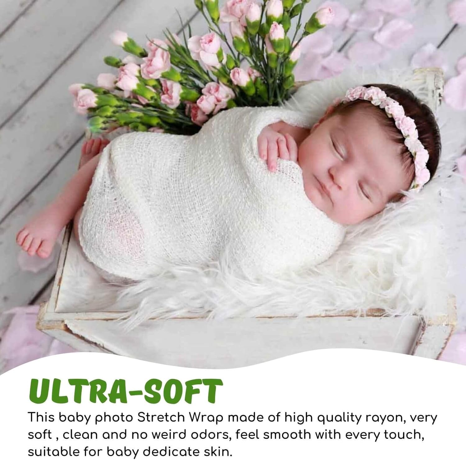 Sunmig Newborn Stretch Wrap for Baby Photography