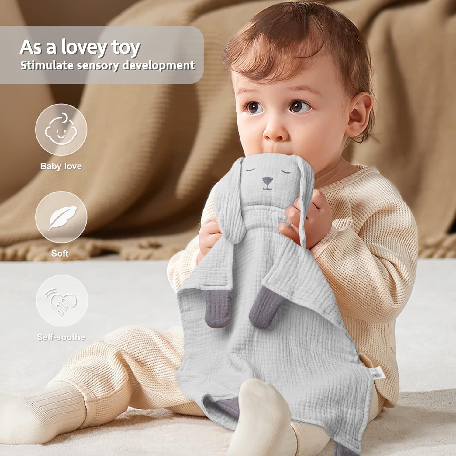 Lulu Moon Lovey for Babies - Snuggle Puppy Security Blanket