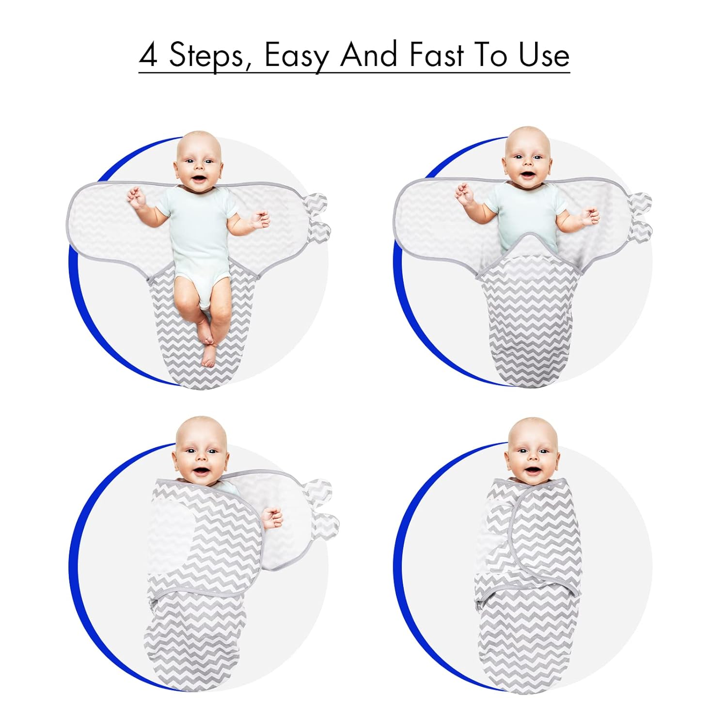 Soarwg Kids Organic Swaddle Blanket 4 Pack Small 0-3 Months