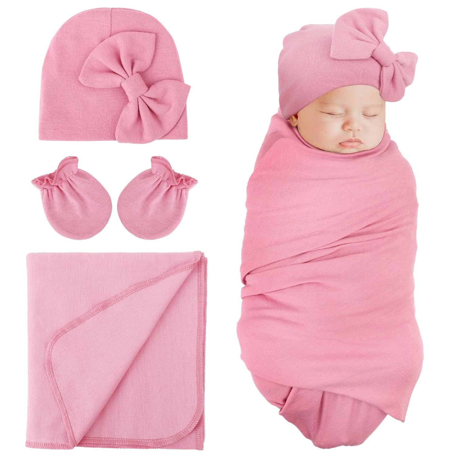 DRESHOW BQUBO Newborn Swaddle Blanket Set