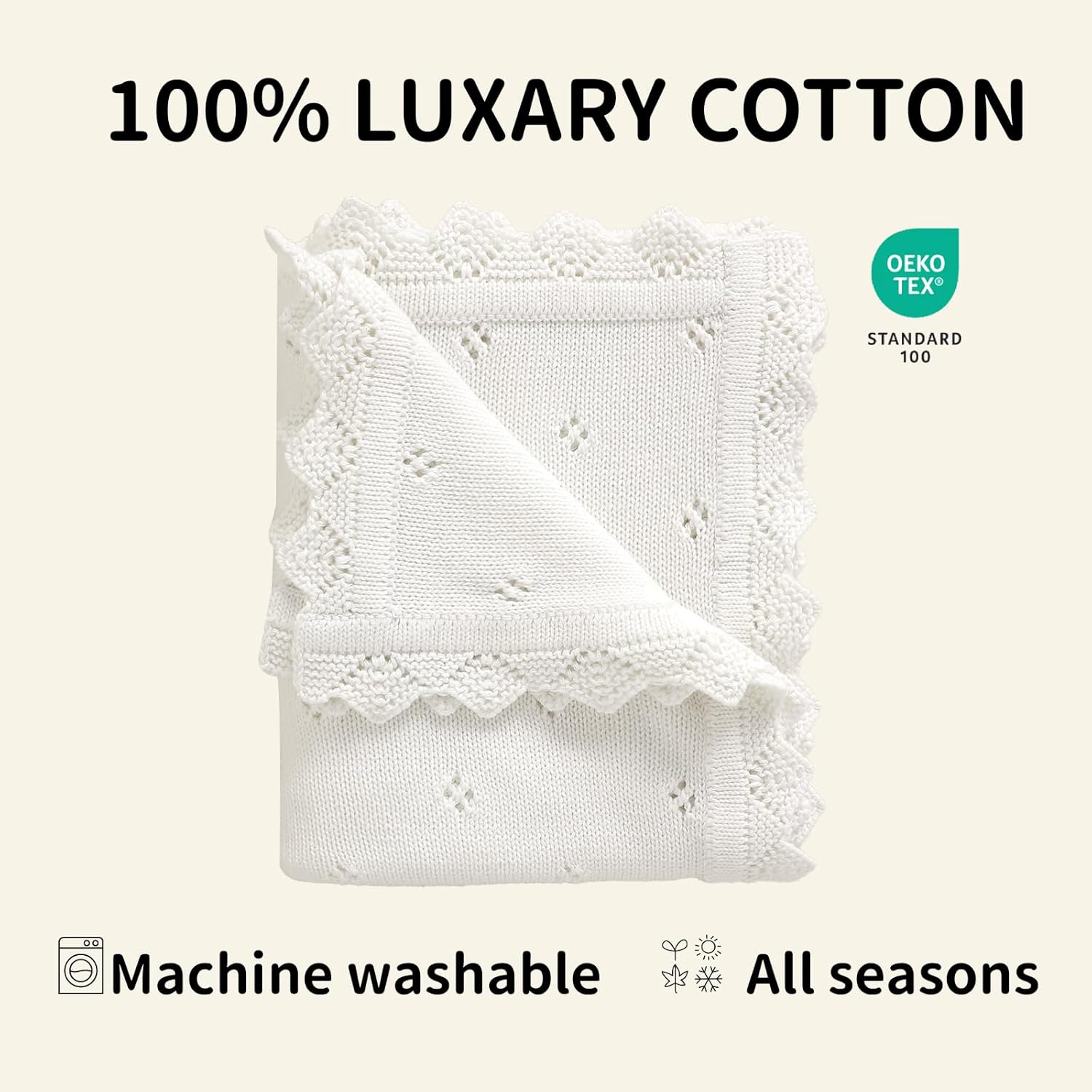 Mimixiong Soft Cotton Swaddling Blanket 30x40 Inch