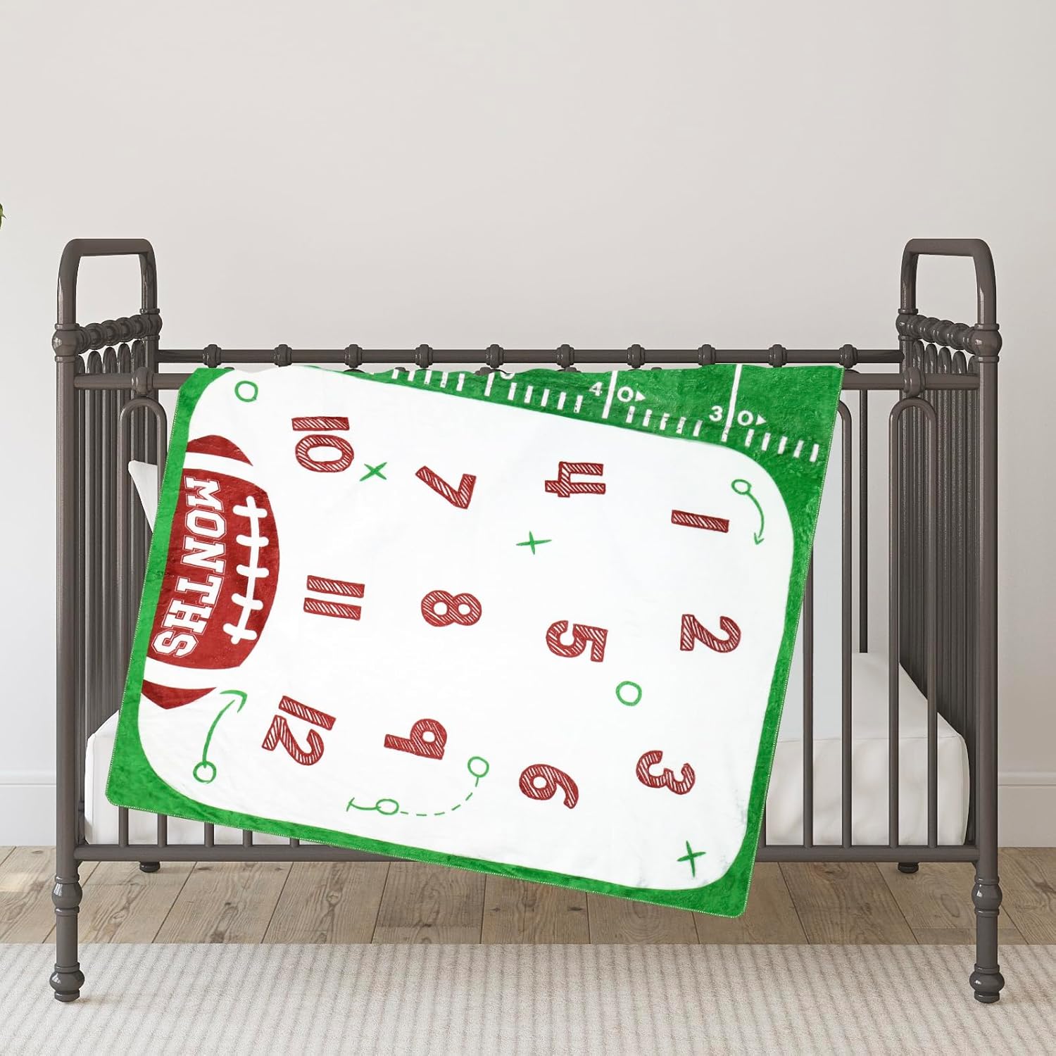 Gicoherero Football Baby Monthly Milestone Blanket