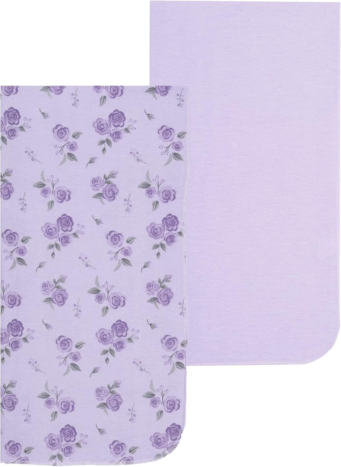 EVERYDAY KIDS Soft Flannel Swaddle Blanket Set for Newborn Baby Girls
