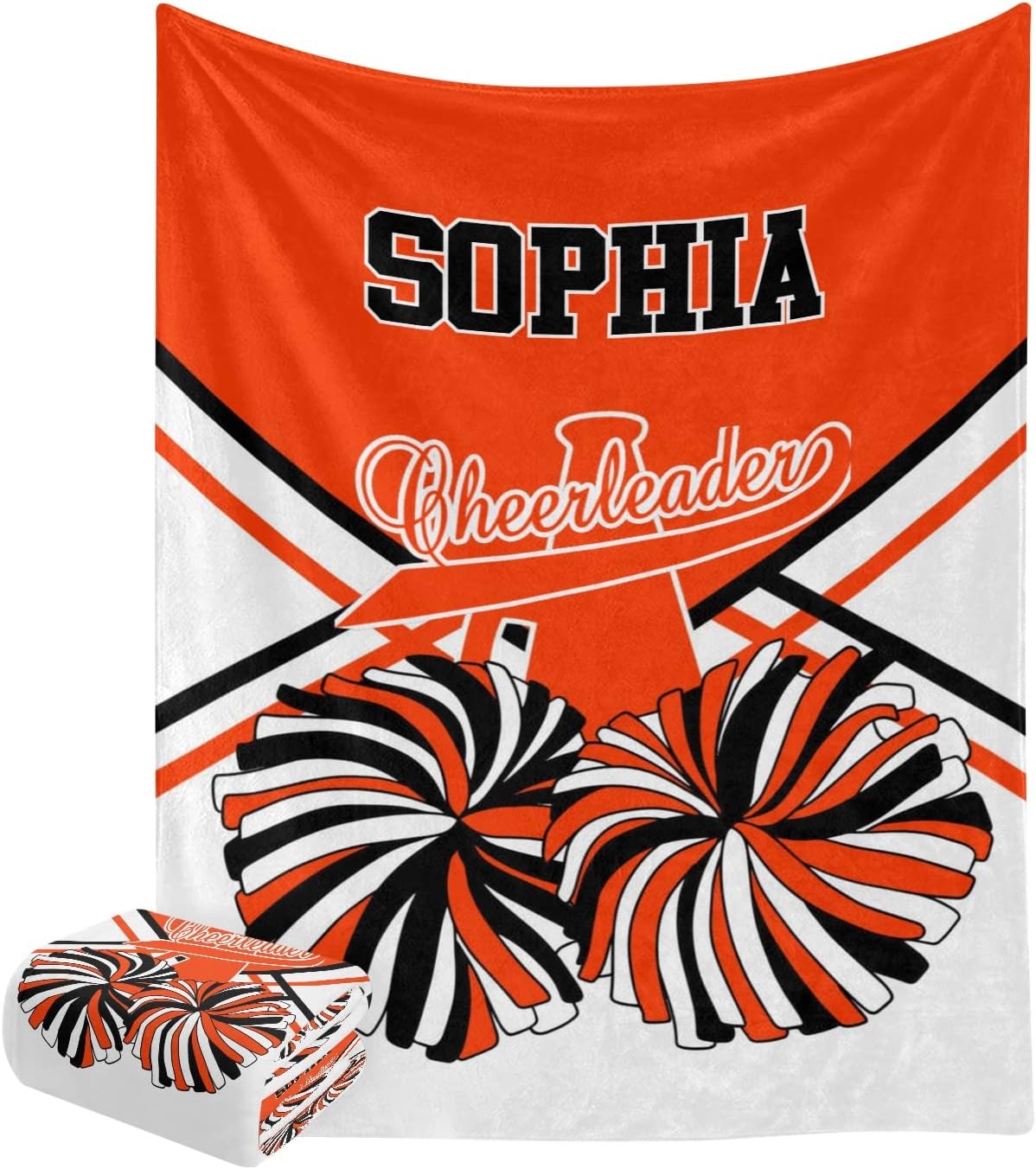 Cheer Orange Swaddling Blanket for Baby Girl Boy Newborns