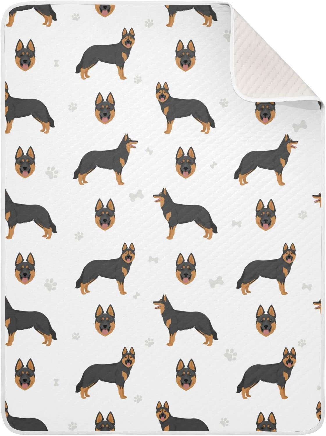 Soft Bohemian Shepherd Dog Swaddle Blanket for Babies