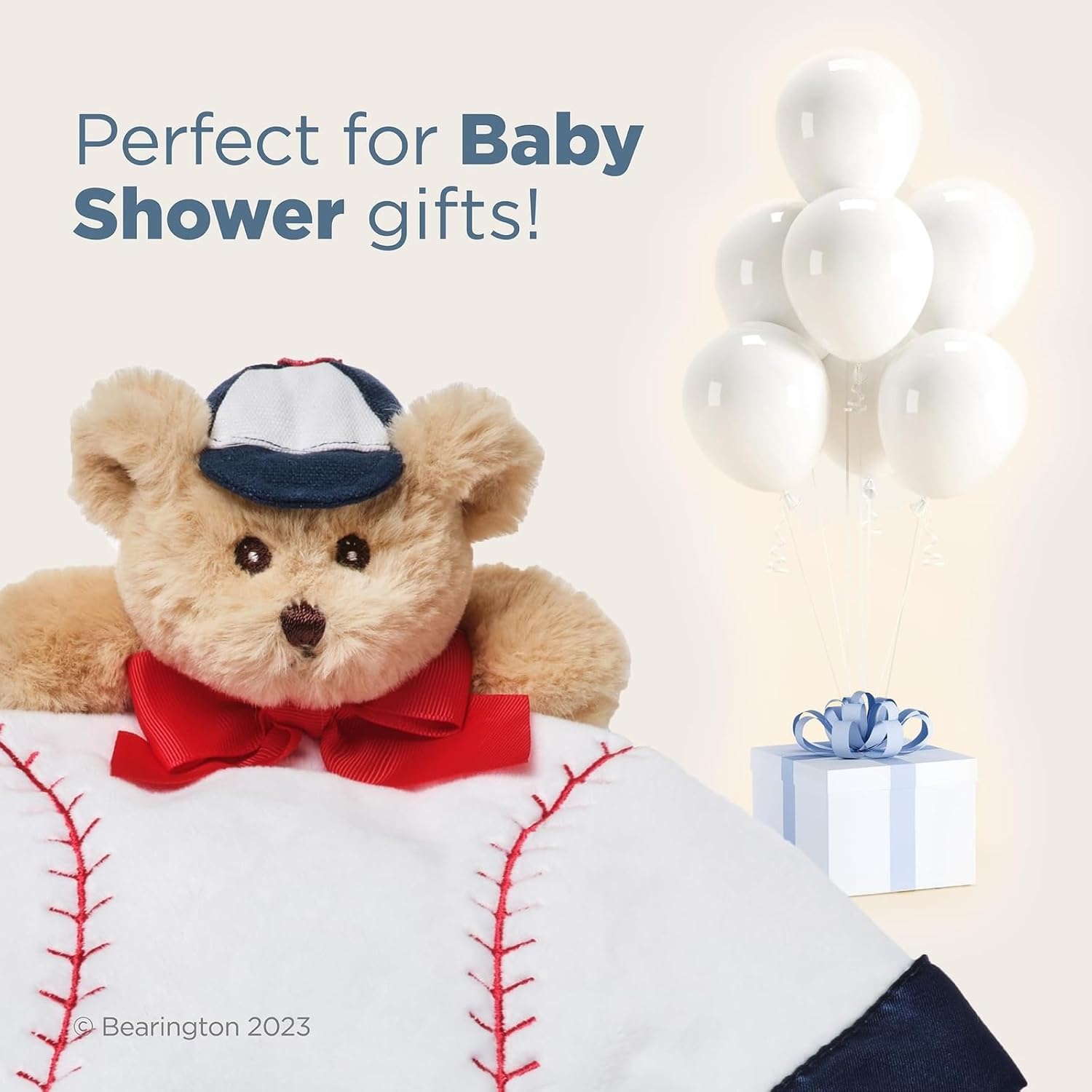 Bearington Collection Lil Slugger Baseball Lovey Blanket - 15 Inches Plush Satin