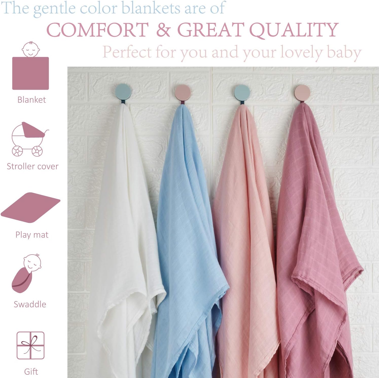 Meracorallo Silky Soft Swaddle Blanket for Baby