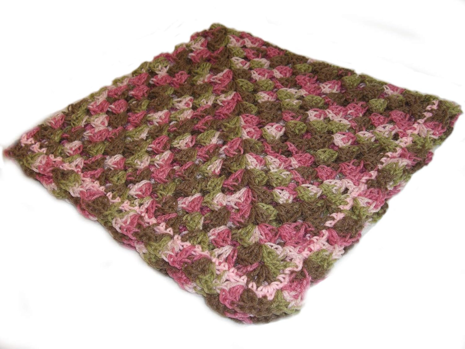 Cozy Solid Pink Camouflage Baby Blanket 30x30
