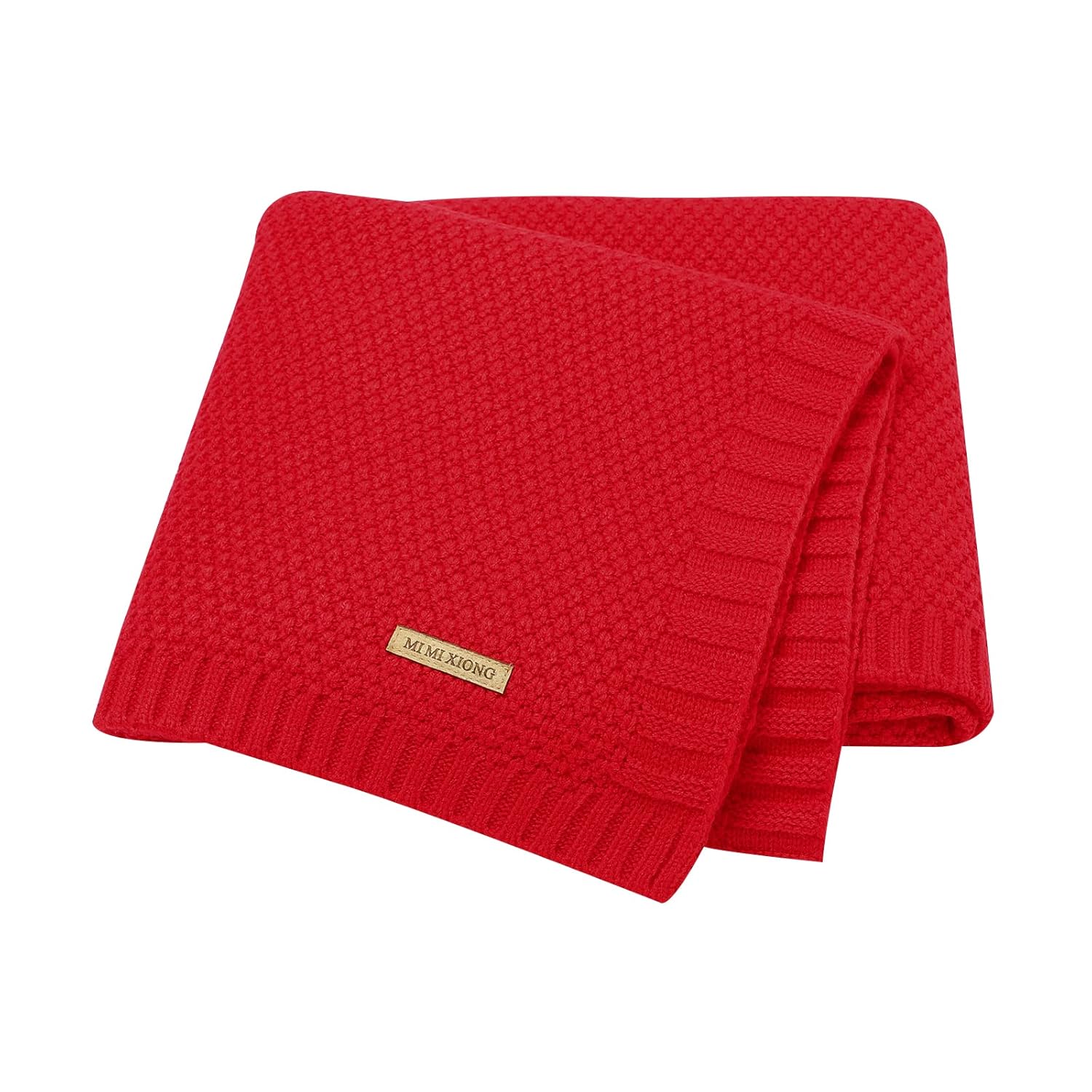 Mimixiong Red Baby Blanket 40x30 Inch Knit