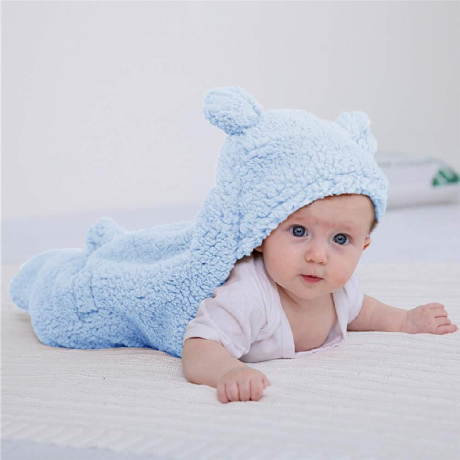 XMWEALTHY Cute Baby Swaddle Blanket with Hood