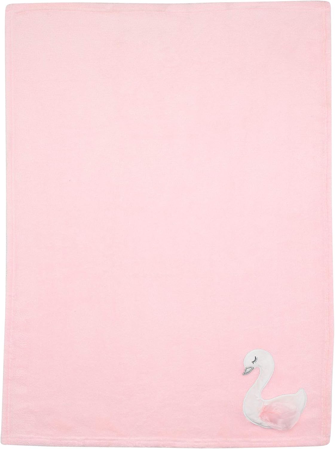 Blossom Pink White Swan Coral Fleece Baby Blanket 1