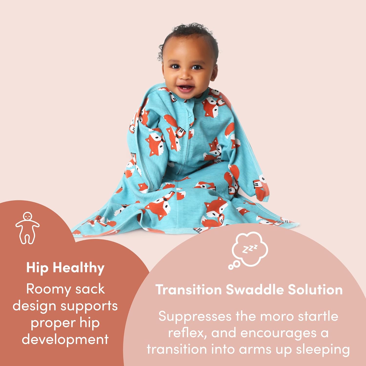 SleepingBaby Zipadee-Zip Transition Swaddle and Snuggle Strap Set 1