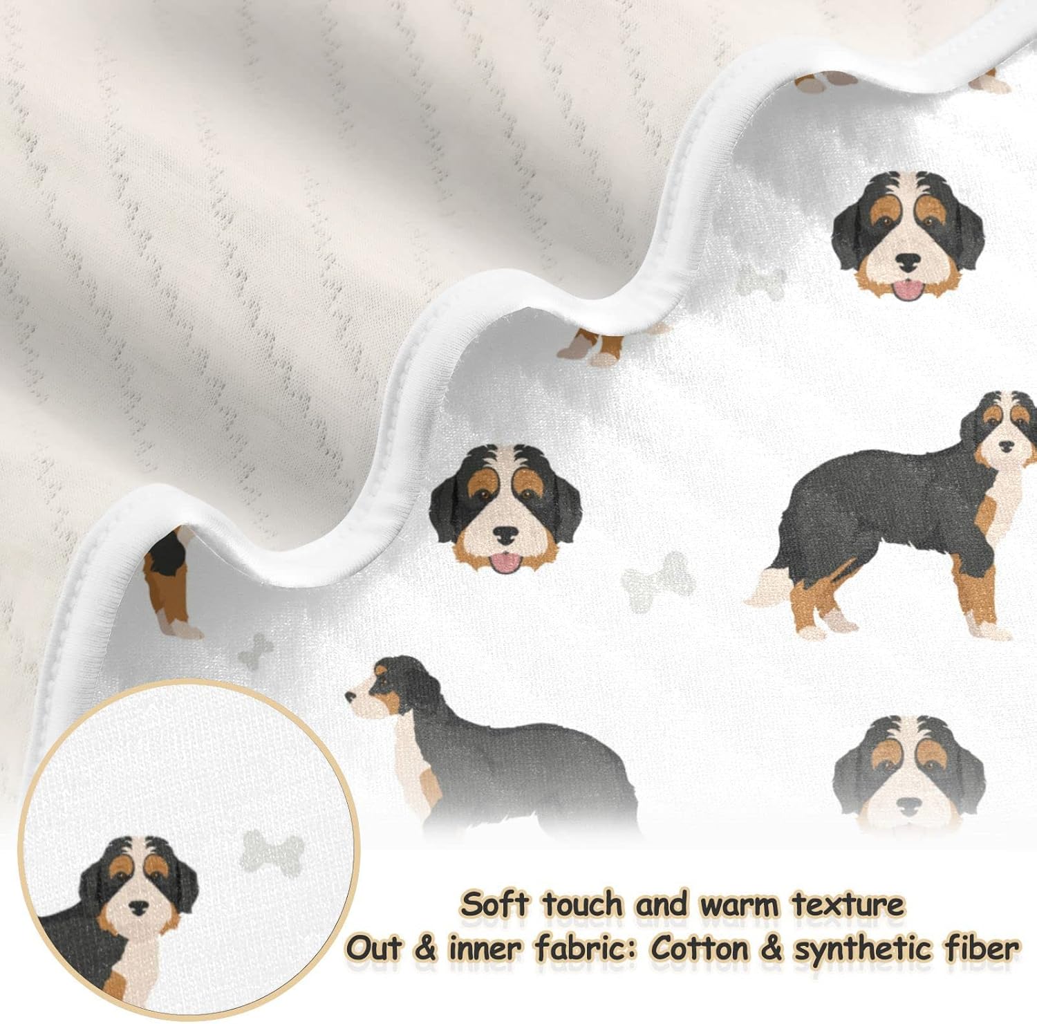 Soft Cotton Swaddling Blanket for Babies and Pets 30X40 in