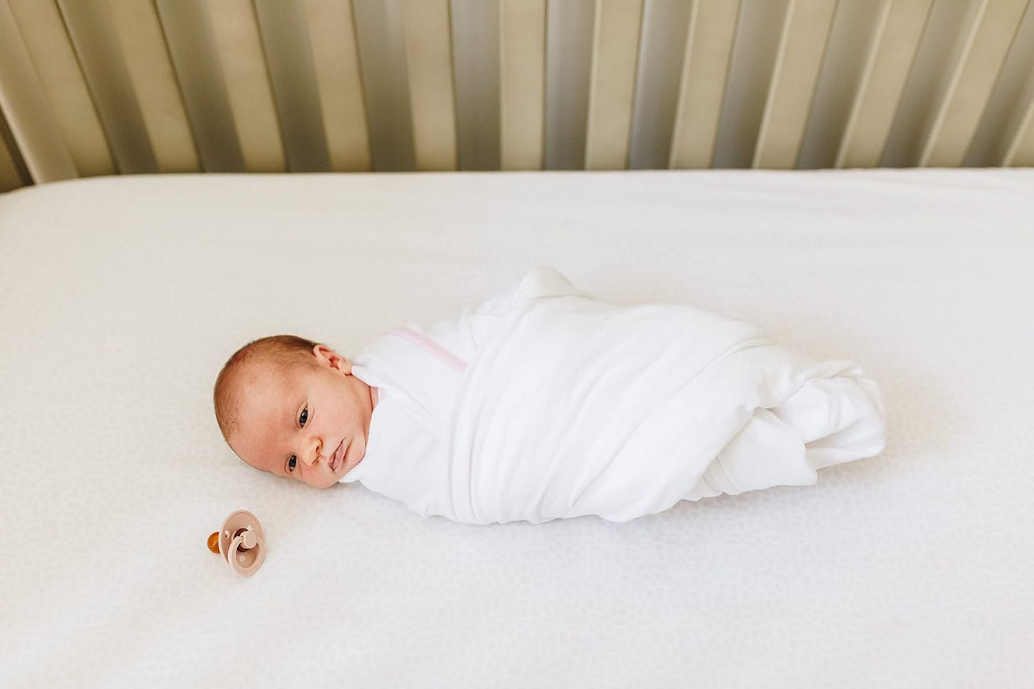 Moms On Call French Grey Cotton Swaddle Blanket for Newborns