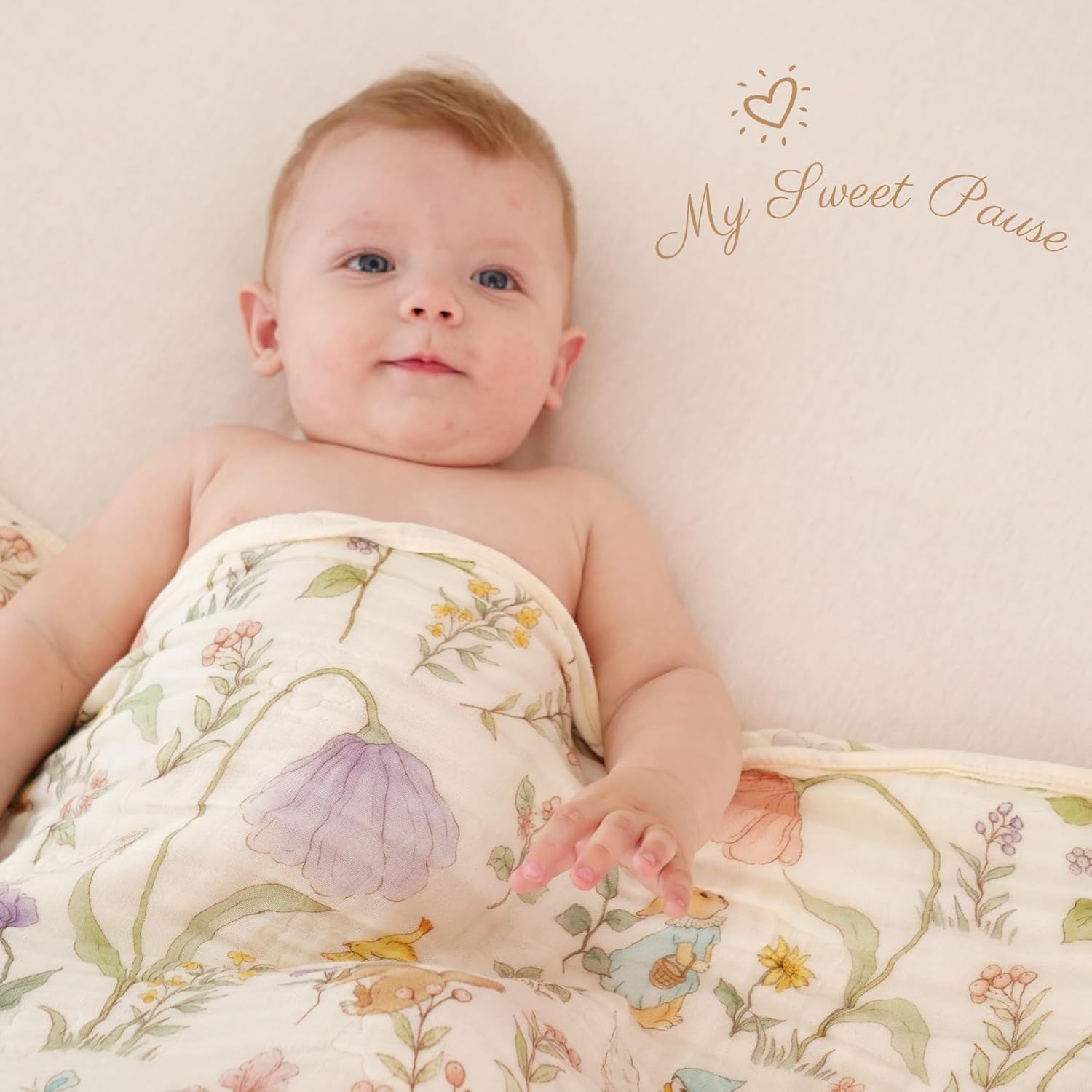 HardNok Muslin Baby Blanket 2-Pack - Ultra-Plush Swaddle Nursery Blanket