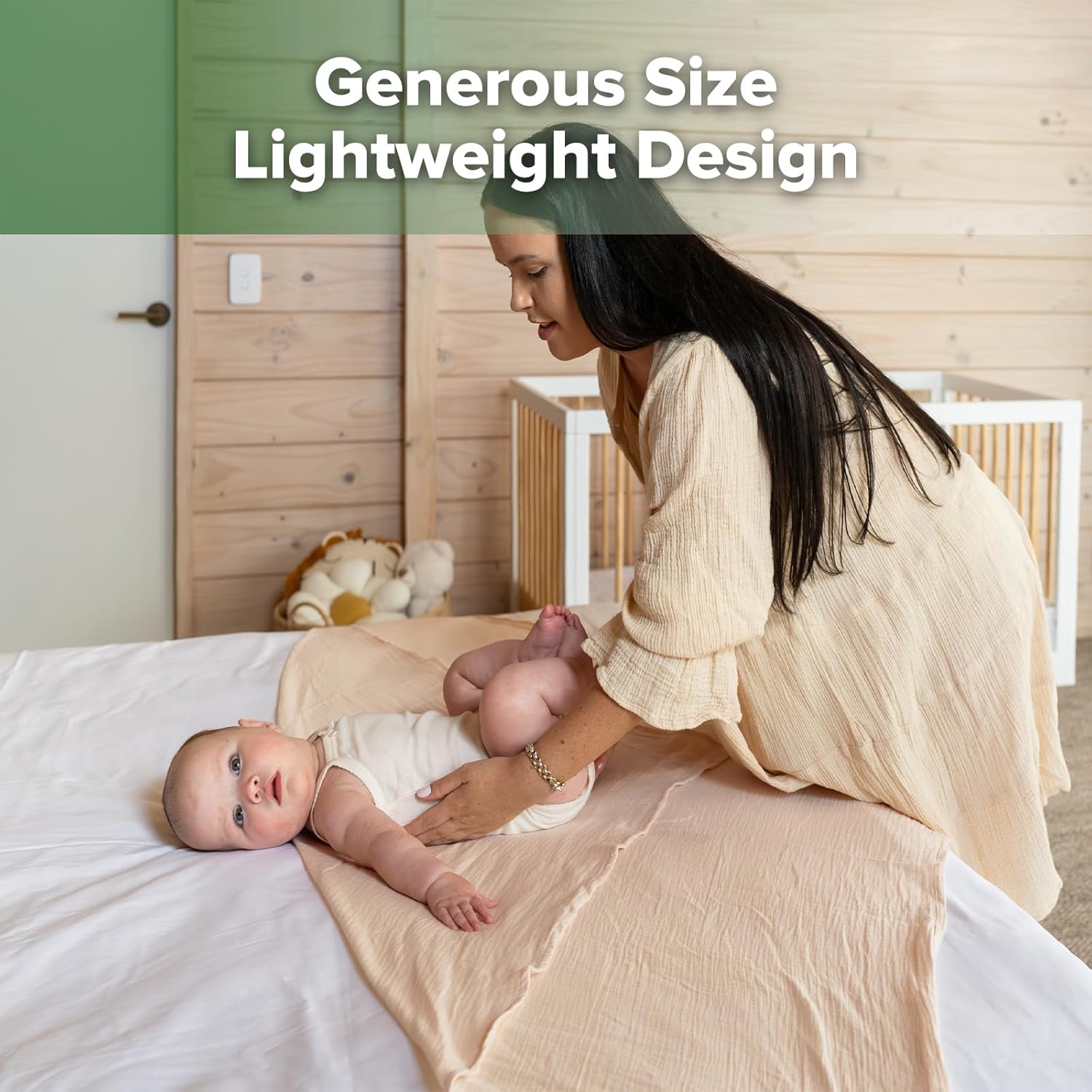 Haakaa Cotton Swaddle Blankets for Newborns