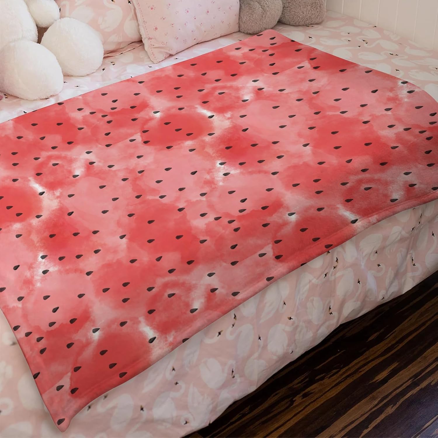 Watermelon Pattern Flannel Baby Blanket for All Seasons