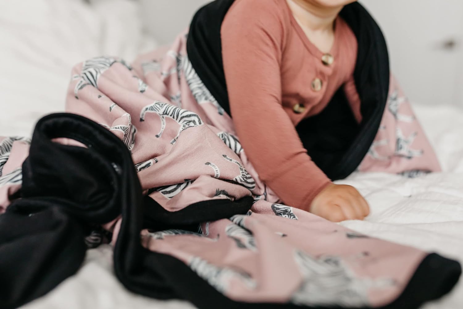 Copper Pearl Zella Three-Layer Baby Blanket - 46x46 Soft Breathable