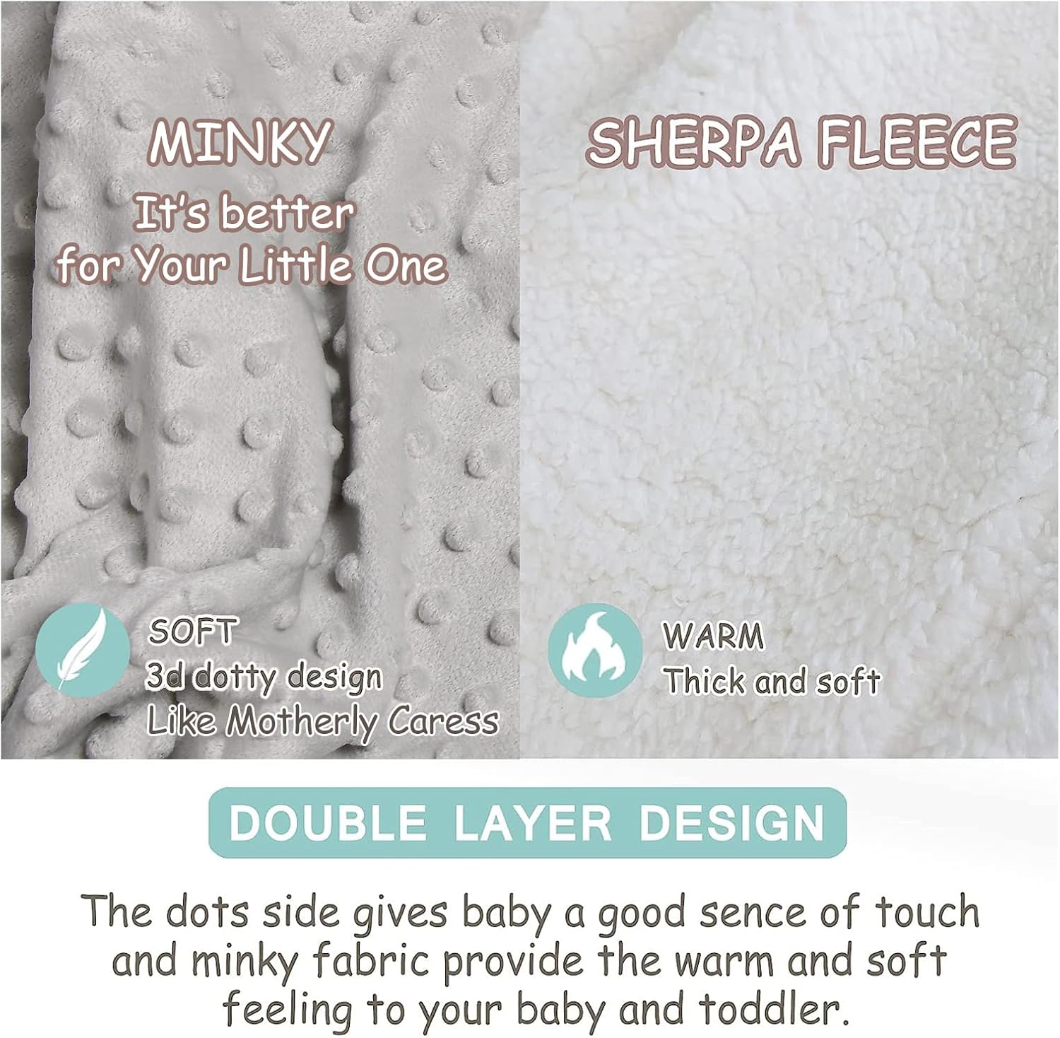 Custom Name Baby Blanket with Minky Dot Pattern 1