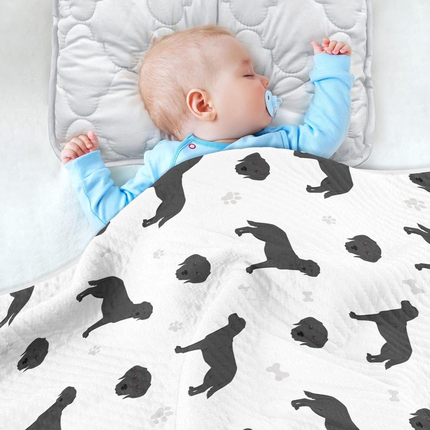 KICPOAY Swaddle Blanket 30x40 Inch Soft Cotton for Baby and Dogs