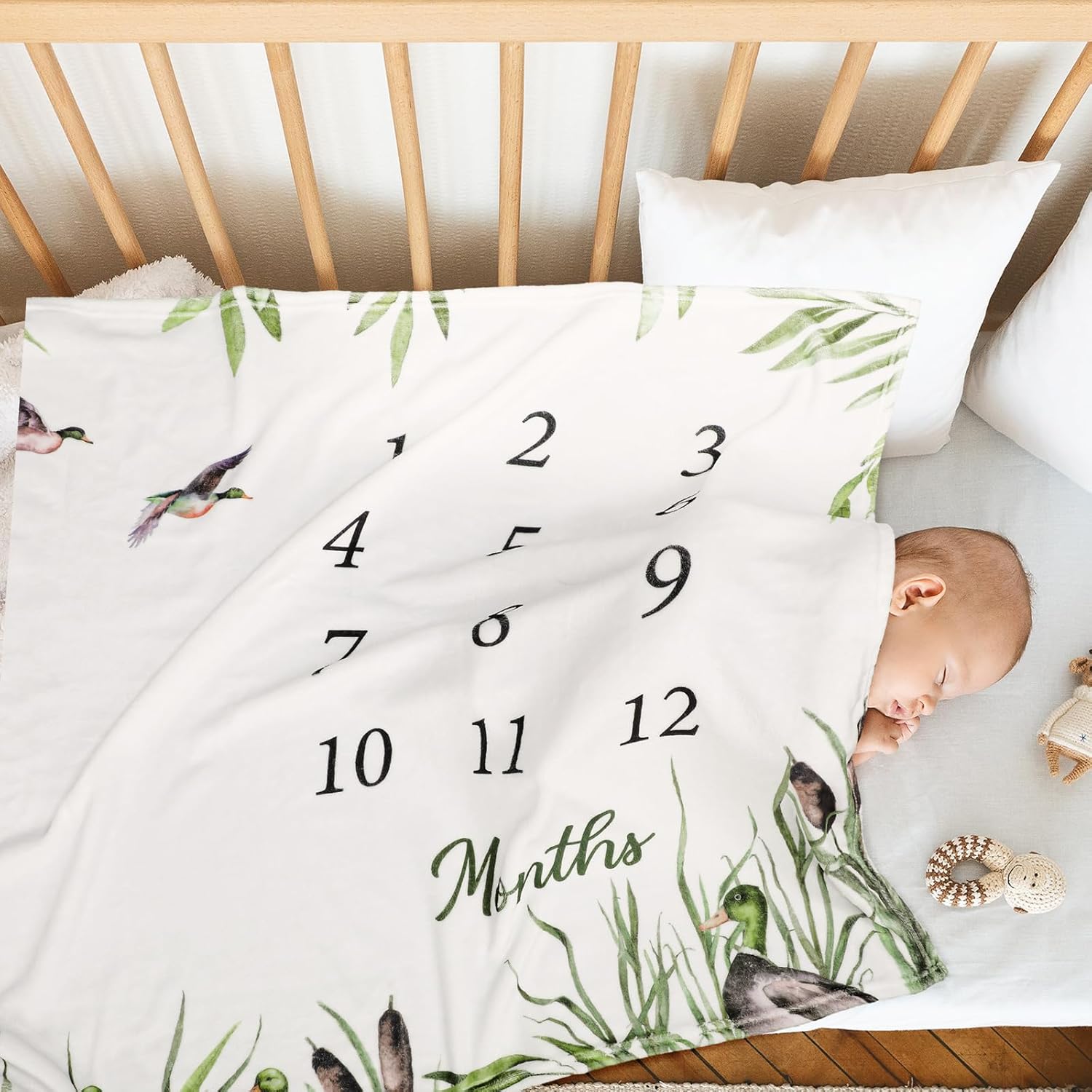 Preboun Mallard Duck Growth Chart Blanket 40x60